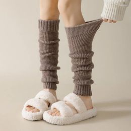 Women Socks Autumn And Winter Leg Covers Women's Calf Protection White Warm Moon Knee Long Tube Stacked