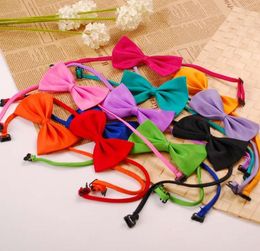 Newest Pet Dog Cat Necklace Adjustable Strap for Cat Collar Dogs Accessories Pet Dog Bow Tie Puppy Bow Ties Dog Pet Supplies2103143
