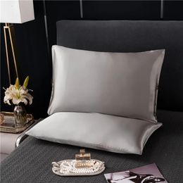 Luxury satin pillowcase solid Colour envelope pillowcase bedroom sleep pillowcase 48x74 50x75 50x90 240509