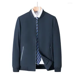 Men's Jackets High Quality Men Stand Collar Coat Spring Autumn Male Simple Solid Fashion Coats Blazer Business Jacket Casual