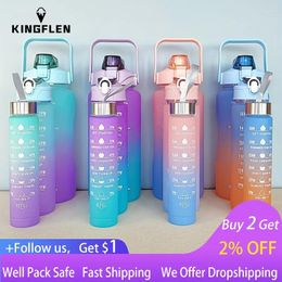 Water Bottles 3pcs For Outdoor Sports Fitness Gym Yoga Running Cycling Plastic Adults Kids BPA Free