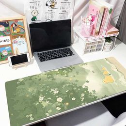 Mouse Pads Wrist Rests Large Gaming Mousepads Kawaii Illustration Mouse Pad Computer Mousepad Cute Mouse Mat 90x40cm Desk Pads For PC Keyboard Mats J240510