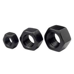 Carbon steel black tempered 8.8 High strength nut nuts Special nut for thickened hexagonal screws Factory direct sales Support customization
