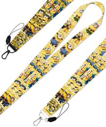 childhood comic movie film yellow baby Keychain ID Credit Card Cover Pass Mobile Phone Charm Neck Straps Badge Holder Keyring Accessories 1030