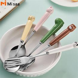 Forks Coffee Mixing Spoon Snack Cake Dessert Home Flatware Fruit Special Gift Fork Cartoon Cute Stainless Steel