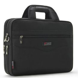 Briefcases Business Men's Briefcase Large Capacity for Men's Handbags Totes 14.1 Inch Laptop Bags Black Official Site Travel Crossbody Bag