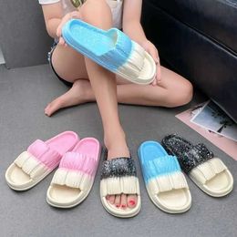 Slippers Women Soft Sole Gradient star Summer Beach Thick Platform Slipper Sandals Eva for Home Flip Flops Woman H240514