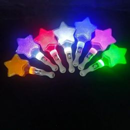 Glowing Colorful Five Pointed Star Flash Light LED Stick Fairy Wand Cheer Luminous Toy Party Decoration 240515