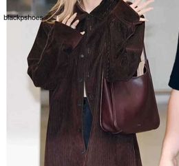 The Row TR Style Park Bag Symmetric Tote Underarm Genuine ROSE Leather One Shoulder Womens Fashion leisure Handbags APA1