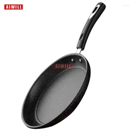 Pans AIWILL Maifan Stone Frying Pan Non-Stick Egg Sootless Food Supplement Grill Steak Induction Cooking Gas Stove Universal Pot