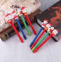 Party Supplies Office Stationery Creative Soft Pottery Ballpoint Pens Christmas Gifts Santa Claus Pen Writing Gift Xmas Decoration7846504