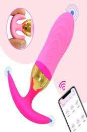 Vibrators Application Anal Vibrator Bluetooth Buttocks Plug Prostate Massage Music Video Wireless Control Adult Sex Toys3109544