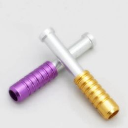 Smoking Colourful Aluminium Alloy Pipes Dry Herb Tobacco Cigarette Holder Catcher Taster Bat Spring Expansion Mini Philtre Dugout One ZZ