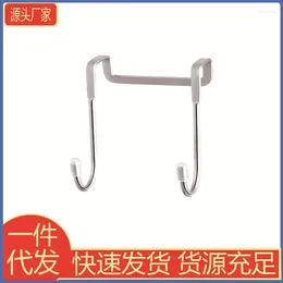 Hooks 304 Stainless Steel Cabinet Hook No Punching Wall Mount S-Type Hanging Kitchen Double Door Rear Coat