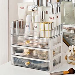 Storage Boxes Boxesable Care Makeup Box Transparent Desktop Cosmetics Products Lipstick Dressing Comb Bathroom Skin Bedroom