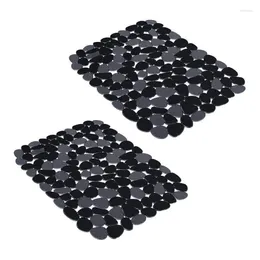 Table Mats 2pcs Dish Drying Mat Kitchen Countertop Sink Protector Pad Grid Accessories PVC Soft Bottom Tableware