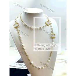 Chanells necklace Channel jewelrys Pearl Necklaces Designer Jewelry Brand C-Letter Necklaces Choker Chain Fashion Women Wedding Jewelry Love Gifts 677