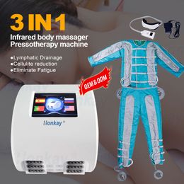 24 Airbags Pressotherapy Air Pressure Slimming Machine Far Infrared Lymphatic Drainage Detox Full Body Massager Sauna Suit