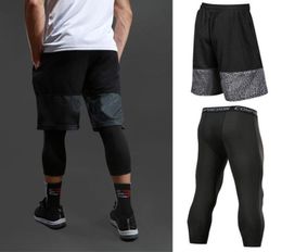 Men Basketball Short Sets Sport Gym QUICKDRY Workout Board Shorts Tights For Male Soccer Running Fitness Yoga Short3430697