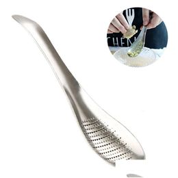Fruit & Vegetable Tools Stainless Steel Spoon Ginger Grinder Household Kitchen Melons And Fruits Grinding Tool Garlic Masher 17X4.2Cm Dh9Fe