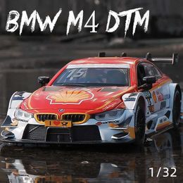 Diecast Model Cars 1 32 BMW M8 GTE BMW M4 DTM M6 IM racing die cast metal car model toy model sound and light rebound collectible boy gift