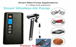New wireless smart Inflator Air Pump With LED Light and LCD Display 150PSI Rechargeable Compressor Digita for Car Tyre Bicycle Tir9454701