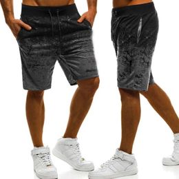 Fashion Men Casual Shorts Printed Joggers Short Sweatpants Summer Drawstring Hip Hop Slim Workout Plus Size 240508