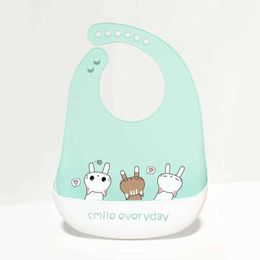 Bibs Burp Cloths Baby bib waterproof silicone feeding baby Saliva towel cartoon apron baby bib adjustable with different of bibsL240514