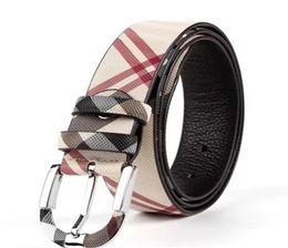 Fashion Wild Stripe Men Women Real Leather Belt Designer High Quality Waist Belts Metal Pin Buckle Strap9931808