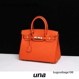 Tote Bag Designer Womens Handbags Bk Handmade 7a Locke Love Orange Fashion Headlayer Cowhide Genuine Leather Platinum Handbag