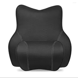 Pillow Car Headrest Backrest Memory Foam Neck Breathable Lumbar Waist Comfort Rest Head Back
