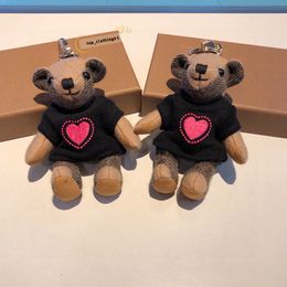 Teddy Bear Doll Charm Burrbberrry Car Keychain Jewellery Bag Charm Plush Doll Keychain Cute Charms Designer Bear Backpack Charms