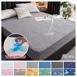 Waterproof Thicken Mattress Pad Protector Adjustable Fitted Sheets Bed Covers Anti-bacterial Pad for Bed 150x200 160x200 180x200 240508