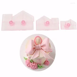 Baking Moulds 3 Pcs Different Size Of Bowknot Plastic Fondant Cuttter Cake/cookie Cutter Mould Cake Decorating Tools