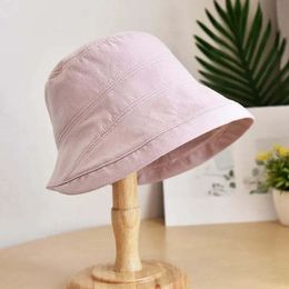 Fisherman hat Womens summer sun block hat UV protection large brim visor sun hat children Korean version of the 240515