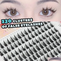 False Eyelashes Fake 320 Clusters Individual Lashes Mixed Length Eyelash Book Soft Natural Look Eye Korean Cute Makeup 231012 Drop De Dhrbo