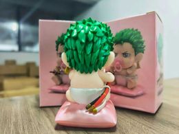 Action Toy Figures Sports Gloves One Piece Baby Zoro Figures Anime Character Car Decoration Model Cartoon Desktop Ornament Holiday Gift