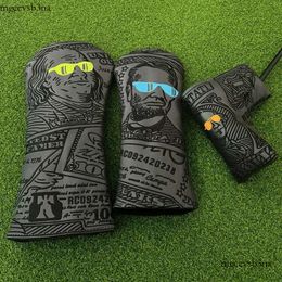 Qresident Golf Club #1 #3 #5 Wood Headcovers Driver Fairway Woods Cover PU Leather High Quality Putter Head Covers 901