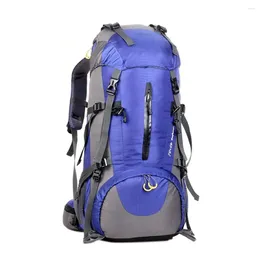Backpack Fashion Unisex 50L Waterproof Outdoor Camping Hiking Rucksack Bag Large Capacity Nylon Zip Sports