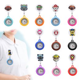 Pocket Watches Wang Team 33 Clip On Lapel Fob Watch Pattern Design Nurse Sile Brooch Medical With Second Hand Drop Delivery Othrs