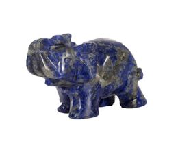 Various Natural Healing quartz agate fluorite Elephant Pocket Carved Gemstone Crafts Crystal Animal Totem Spirit Stone Figurines6876410