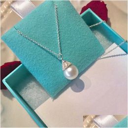 Pendant Necklaces Fashion Small Light Bb Pearl Necklace Classic Ladies Girls Holiday Gift 18K Gold Jewellery Factory Wholesale Drop Deli Dh4Wj