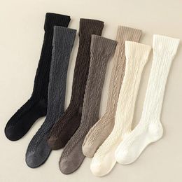 Women Socks Stockings Autumn Winter Thicken Warm Knee JK Japanese Style Solid Color Thermal Long