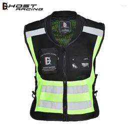 Motorcycle Apparel GHOST RACING Safety Vest Night Service Reflective Off-road Driver Cycling Reflector 3 Colours