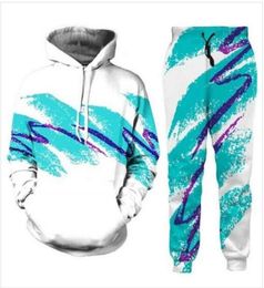 NUOVI MENWOMENS 90S JAZZ SOLO SOLO FUNICE FUNIC 3D SUSSUITTI DI FASHITTI DI FASSITÀ CREWATHITH HIP HOP SEGGI E PANTANI 2 PC SET TZ342896219