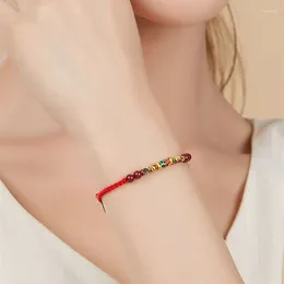 Charm Bracelets Simple Handmade Koi Red Black String For Women Men Lucky Cord Braided Rope Couple's Wristband Friendship Jewelry