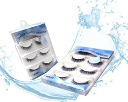 4 Pairbox Water SelfStick False Eyelashes Glue Self Adhesive Selfcoated Reusable Thick Fake Lashes1245872