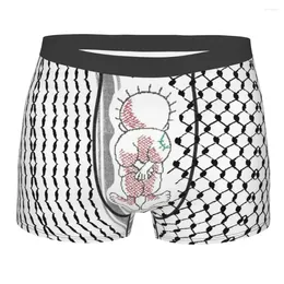 Underpants Novelty Boxer Shorts Panties Men Palestinian Tatreez Underwear Palestine Kufiya Keffiyeh Polyester For Male S-XXL