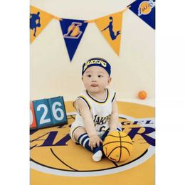 Sukienki chrzcowe Basketball Baby Temat Fotografia Centennial Rekwizyty Ubranie Baby Photographyl240514