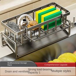Kitchen Storage Household Sink Rack Dishwashing And Vegetable Washing Pool Rag Steel Ball Sponge Table